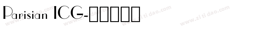 Parisian ICG字体转换